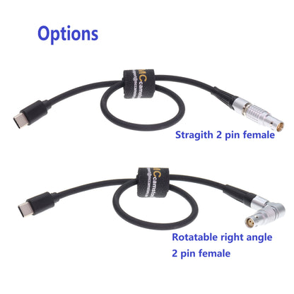 Ronin RS3 RS4 Type-C to RED Komodo 6K Camera 2 pin Female Power Cable for DJI Ronin RS3 RS4 USB-C