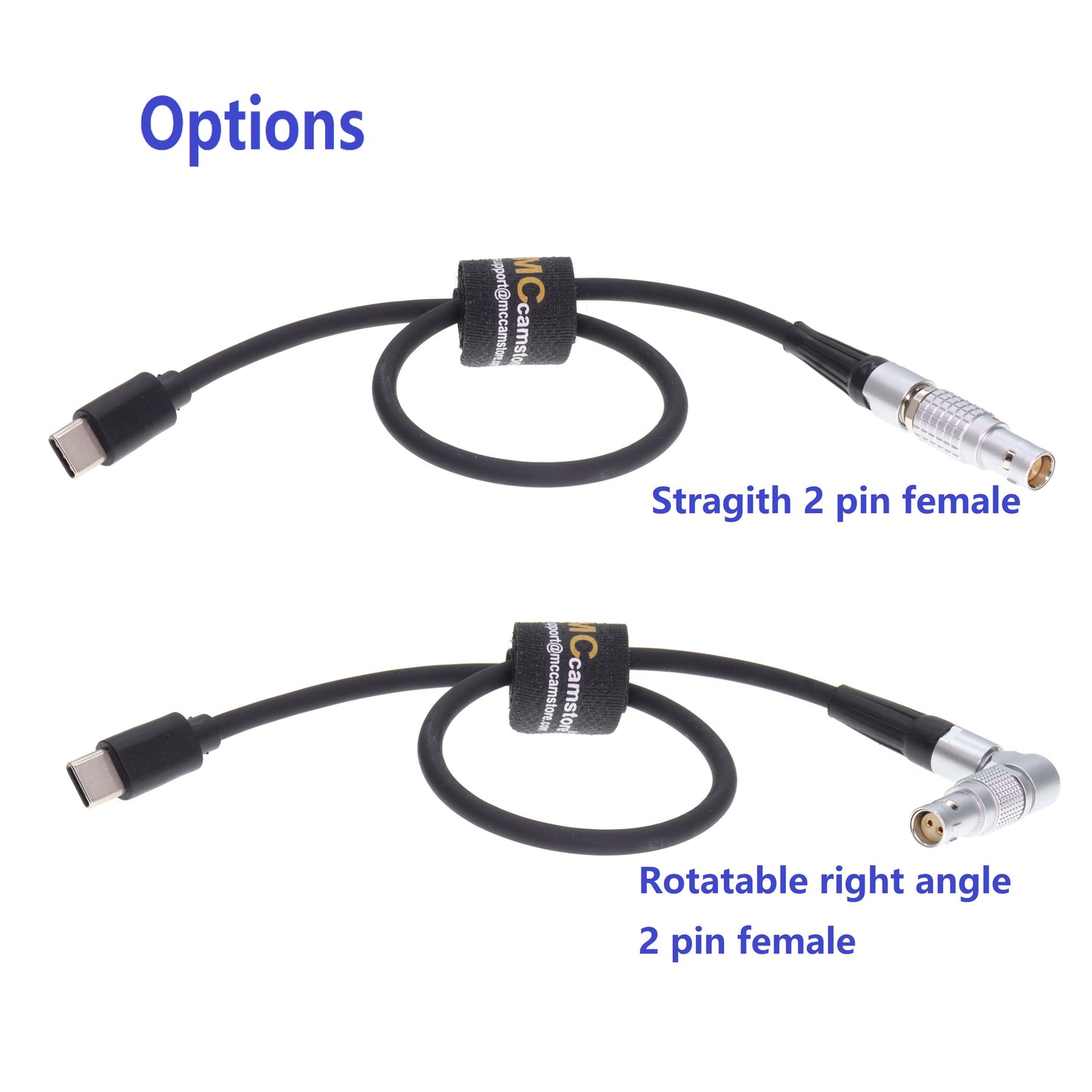 Ronin RS3 RS4 Type-C to RED Komodo 6K Camera Rotatable 2 pin Female Power Cable for DJI Ronin RS3 RS4 USB-C