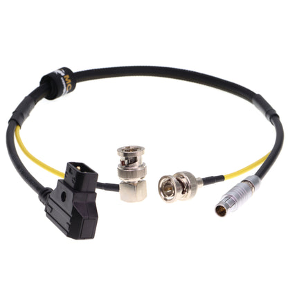 3 Pin RS Male to Dtap Power Cable for Arri Alexa for TILTA Wireless Focus, 2 in 1 Cable with 3G SDI Vedio Cable