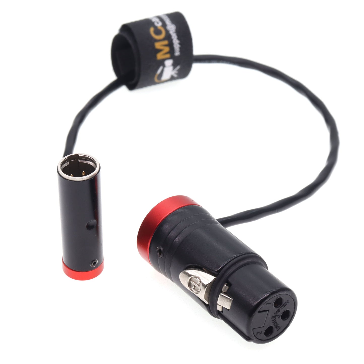 Low Profile TA3M 3PIN Male to XLR 3 Pin Female Audio Cable for Canon C70, BMPCC 4K 6K Pro Camera Video Assist