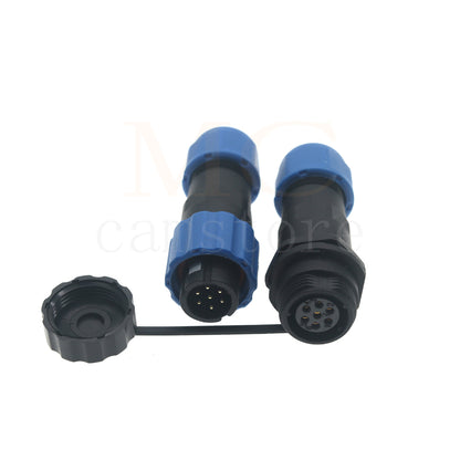 SD13 IP68 Waterproof Connector, 1 2 3 4 5 6 7 pin, Panel mount / Inline docking Aviation Power Connector