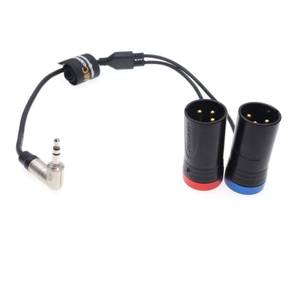 3.5 TRS Plug To Double XLR 3-Pin Male Audio Cable for Atomos Connected To Zaxcom IFB Unbalanced Audio Outputs