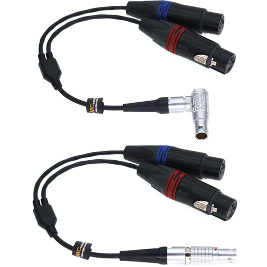 10Pin to Dual XLR 3Pin Female Atomos Breakout Audio Input Splitter Cable for Atomos Shogun Ninja Inferno Flame Audio Input Splitter Cable