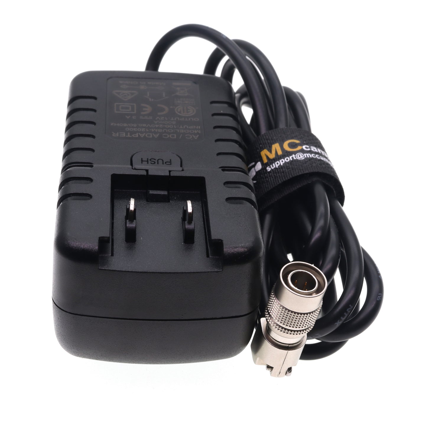 Sound Devices AC Power Adapter Cable, 100-240V to Hirose 4pin Male 12V 3A DC Output Power Cable