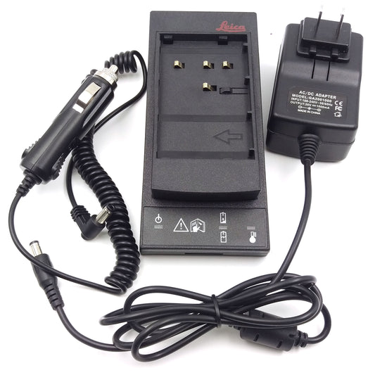 GKL 112 Total Station Battery Car Charging/Wall Charger Adapter for Leica GEB 111 Li-Ion Batteries