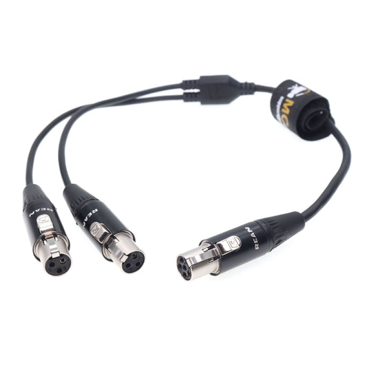 TA5F 5pin Female To Double TA3F 3pin Mini XLR Connectors for The Wisycom Receiver