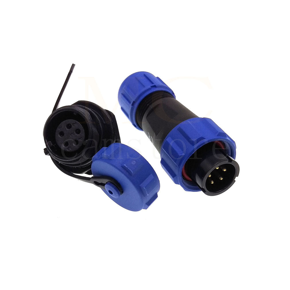 WEIPU SP13 IP68 Waterproof Connector, 2 3 4 5 6 7 9pin Thread Nut Panel Mount / Cable to Cable Power Plug Socket