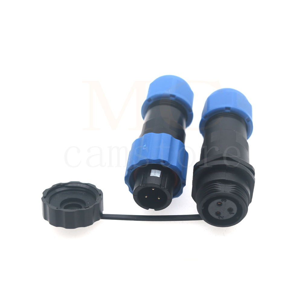 SD13 IP68 Waterproof Connector, 1 2 3 4 5 6 7 pin, Panel mount / Inline docking Aviation Power Connector