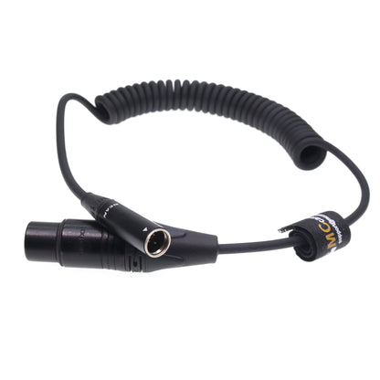 TA3M Mini XLR 3pin to XLR 3 Pin Female Coiled Cable for Blackmagic Pocket Cinema Camera for BMPCC4K/6K Ultrasoft