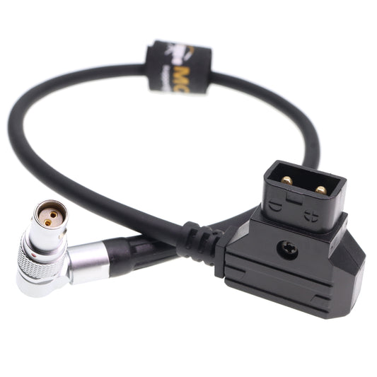 D-tap to RED Komodo Cinema Camera Flexible Power Cable, Adjustable Right Angle 2-Pin Female Plug for V-Mount or Gold Mount Battery