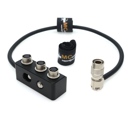 Rotatable Hirose 4pin to 3 Way HRS 4pin Female Power Supply Splitter Box for Sound Device 688 788T for Zoom F4 F8 Power Distributor