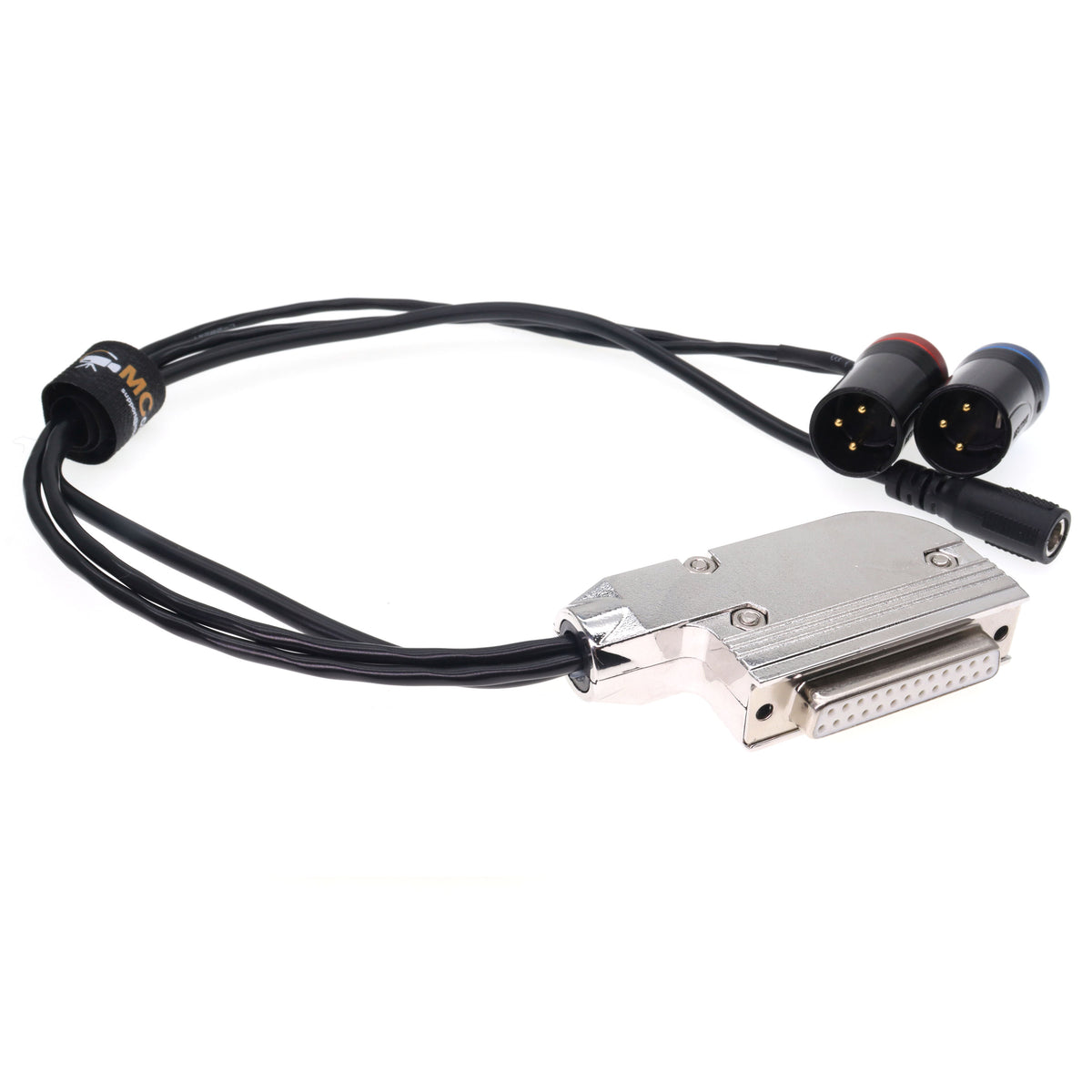 DB25 to Dual XLR 3pin Male DC Female Audio Output Cable for Sennheiser/Sony LTD Receiver