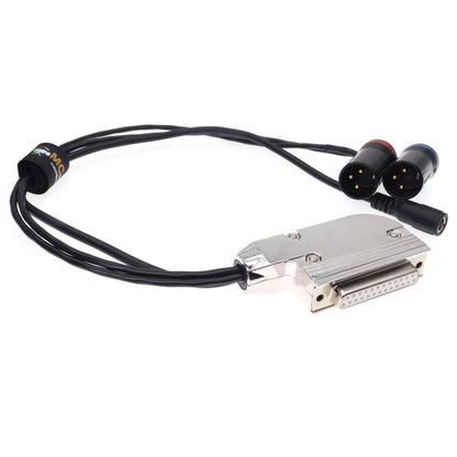 DB25 to Dual XLR 3pin Male DC Female Audio Output Cable for Sennheiser/Sony LTD Receiver