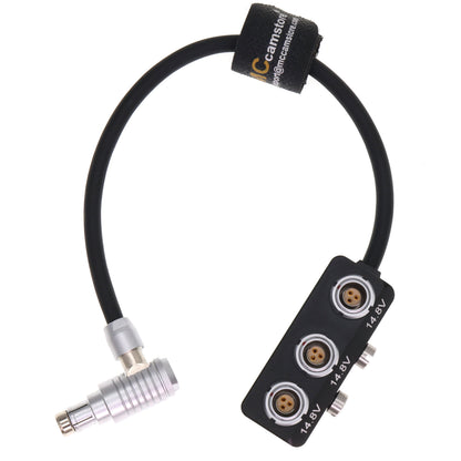 Right Angle RS 3 Pin Male Input To 3x RS 3Pin Power Splitter for Sony Venice Rialto Tilta ARRI Alexa DSMC2 Camera