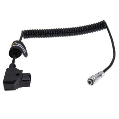 BMPCC 4K Power Coiled Cable for Blackmagic Pocket Cinema Camera 4K 6K from Gold Mount V Mount Battery, Weipu 2Pin to D Tap