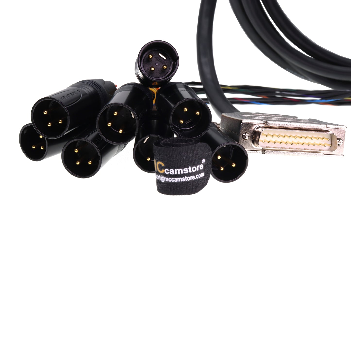 DB25 Male to 8 Channel XLR 3Pin Male Balanced Audio Cable for Canare MR202-8AT DB25 to NEUTRIK XLR 3 Pin Audio