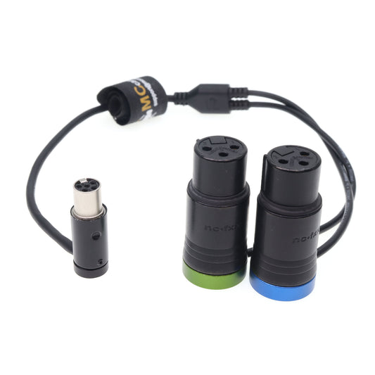 LP TA5F to Dual LP XLR 3Pin Female Audio Y-Cable for Zaxcom QRX200 for Lectrosonics SRa5P, SRb5P for Wisycom MCR54
