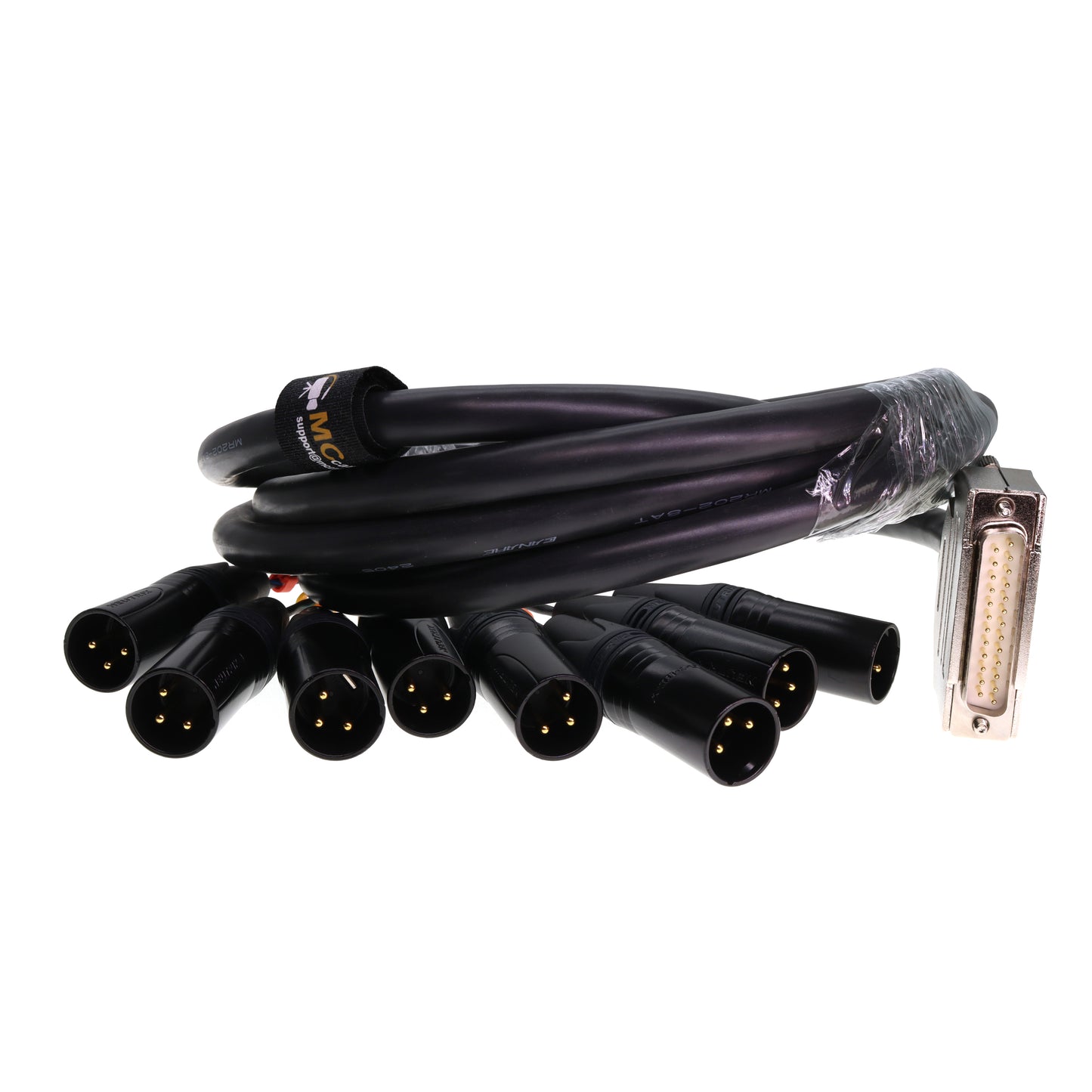 DB25 Male to 8 Channel XLR 3Pin Male Balanced Audio Cable for Canare MR202-8AT DB25 to NEUTRIK XLR 3 Pin Audio