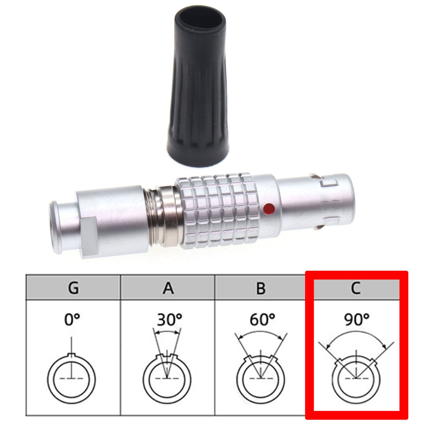 FGC 0B 2 3 4 5 6 7 9 12 Pin Aviation Connector, Push-pull Self-lock Fast Male Plug for Industrial Power Signal Medical Connect
