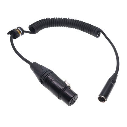TA3M Mini XLR 3pin to XLR 3 Pin Female Coiled Cable for Blackmagic Pocket Cinema Camera for BMPCC4K/6K Ultrasoft