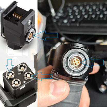 FGJ FHJ ECJ 1B 6 Pin (4+2) Plug and Socket for DJI Roini2 Power Output Plug Male, Panel Installation Socket Female