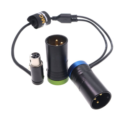 Low Profile TA5F to Dual XLR 3Pin Male Audio Cable for Sound Devices 633 for Zaxcom QRX200
