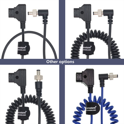 D-tap to DC Cable, Power Tap DTap BTap Plug to DC 5.5 * 2.5mm Female Plugs for Lights Lamps Monitors Cameras and DSLR More Camcorder Devices