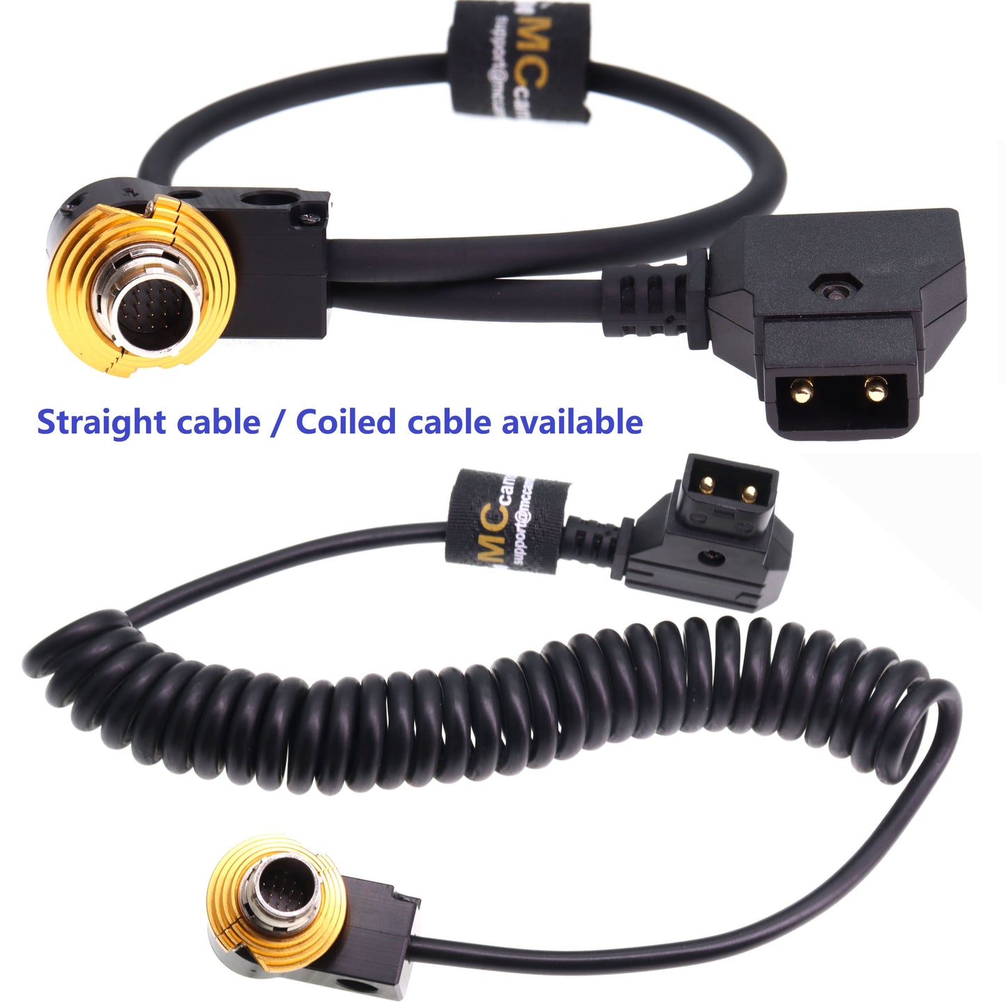 D tap to Right Angle 20-Pin Hirose Power Cable for Fujinon Cabrio Lens Servo Motor