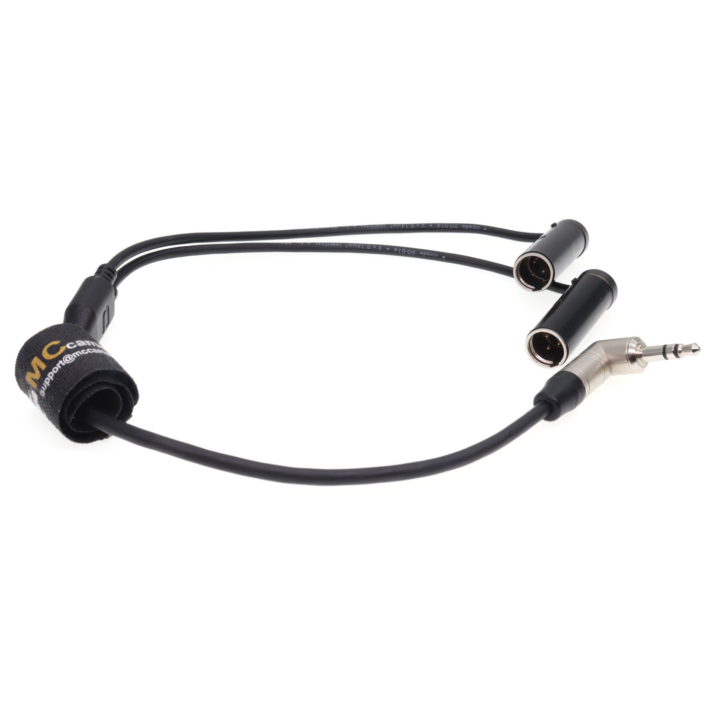 3.5 TRS to TWO TA3M 3 Pin Audio Cablefor RØDE Wireless GO II for Canon C70