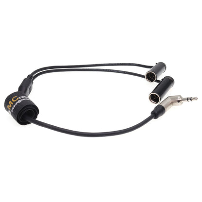 3.5 TRS to TWO TA3M 3 Pin Audio Cablefor RØDE Wireless GO II for Canon C70