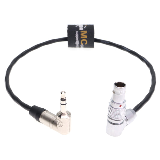 Rotatable 5 pin to Angle 3.5mm TRS Jack Timecode Cable for Tentacle Sync Zaxcom to ARRI Alexa Mini Camera/XT Sound Devices