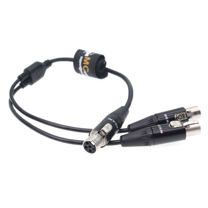 TA5F 5pin Female To Double TA3F 3pin Mini XLR Y-splitter Audio Cable for The Wisycom Receiver
