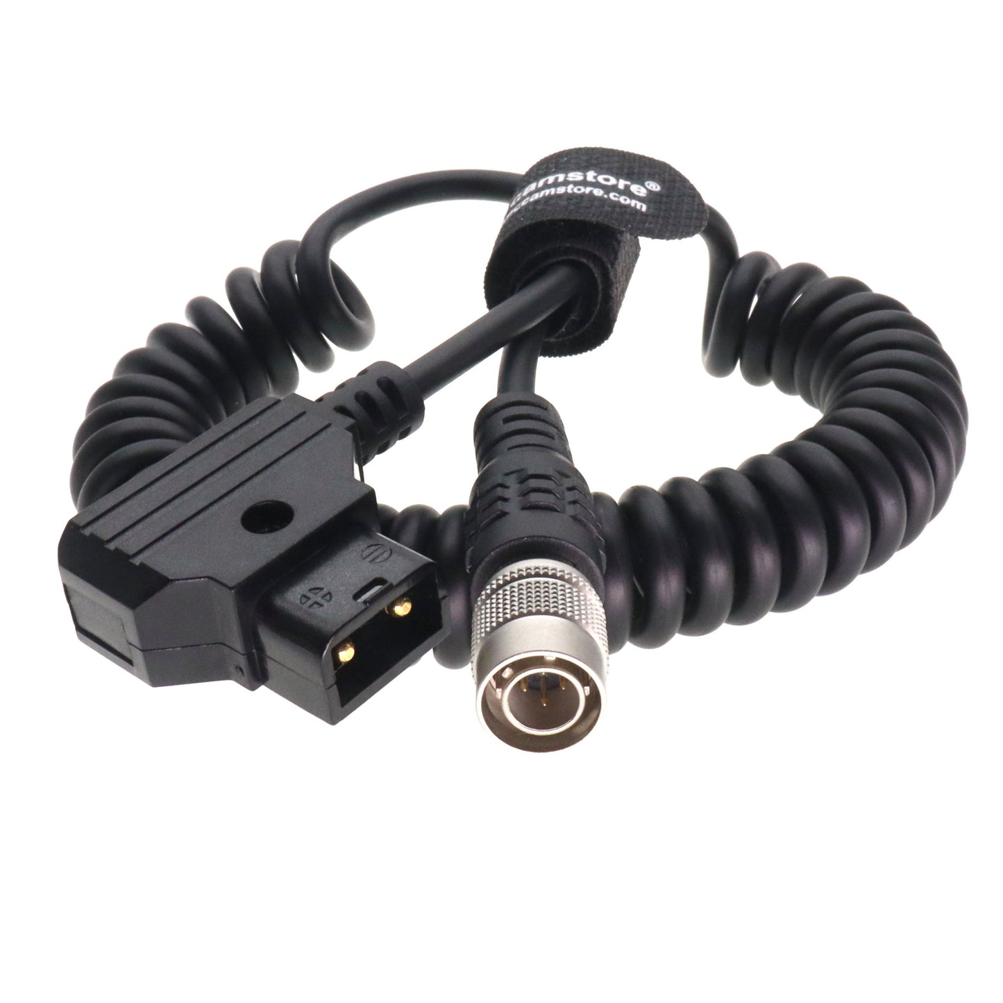 Hirose 4Pin Male to D-Tap for Zoom F4/F8/F8N Sound Devices 633/644/688/788T Coiled Cable