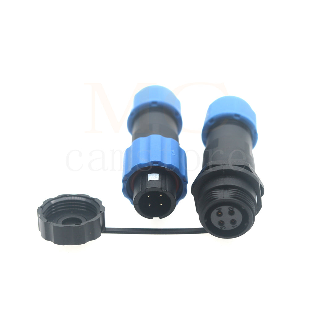 SD13 IP68 Waterproof Connector, 1 2 3 4 5 6 7 pin, Panel mount / Inline docking Aviation Power Connector