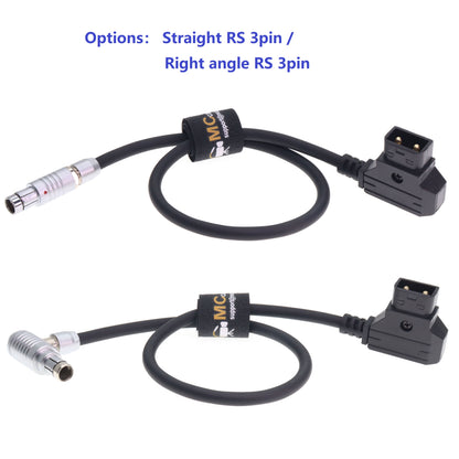 D-tap to Fischer RS 3 Pin Male Power Cable for TILTA Wireless Focus/Arri Alexa/RED/CineTape Measure Controller
