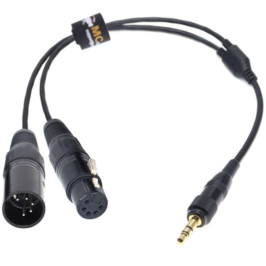 Lock 3.5 to Double XLR 5pin Male Female DMX Adapter Cable for NANLITE Adapter Sidus One DMX Cable Forza, FC, PavoSlim, Pavotube ll C
