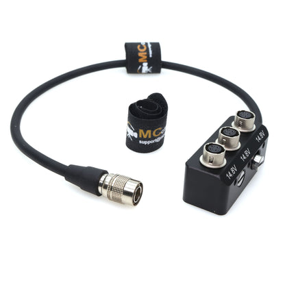 Hirose 4pin to 3 Port 4pin Female Power Supply Splitter Box for Sound Device 688 788T for Zoom F4 F8 Power Distributor