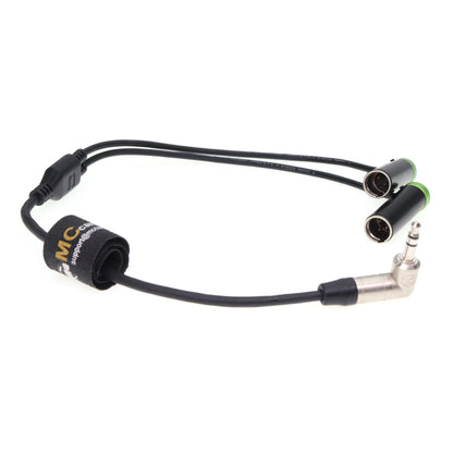 3.5 TRS to TWO TA3M 3 Pin Audio Cablefor RØDE Wireless GO II for Canon C70