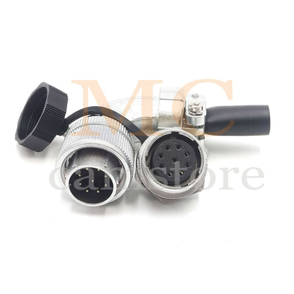 WEIPU WS20 Aviation Connector, 2 3 4 5 6 7 8 9 12 15pin Industrial Electrical Power Cable Angle Plug Socket