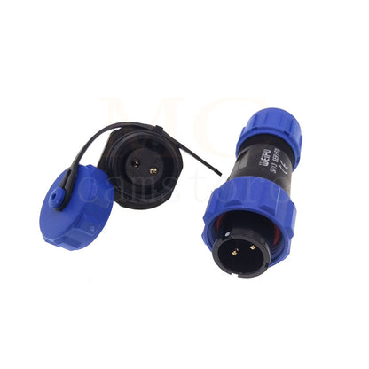 WEIPU SP13 IP68 Waterproof Connector, 2 3 4 5 6 7 9pin Thread Nut Panel Mount / Cable to Cable Power Plug Socket