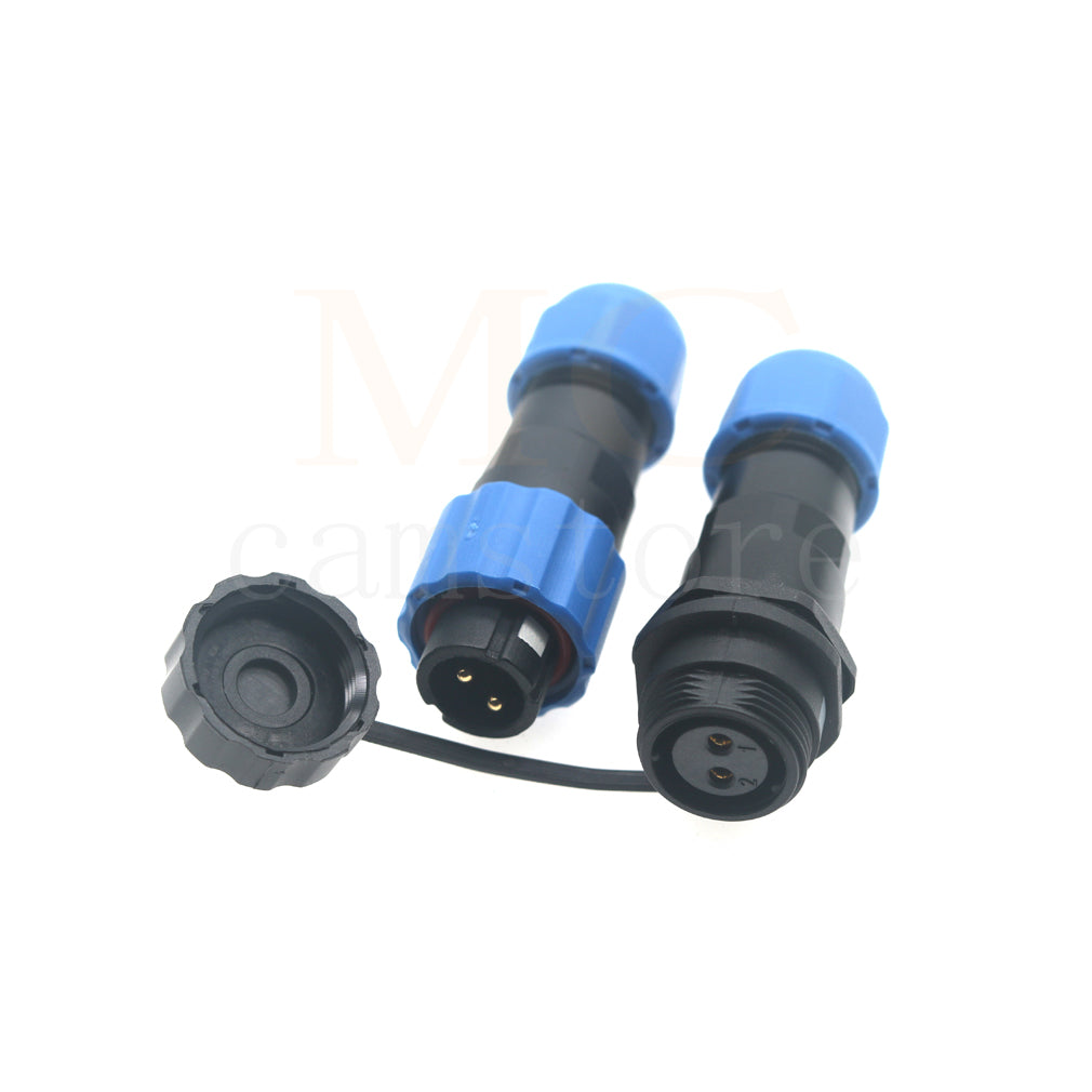 SD13 IP68 Waterproof Connector, 1 2 3 4 5 6 7 pin, Panel mount / Inline docking Aviation Power Connector