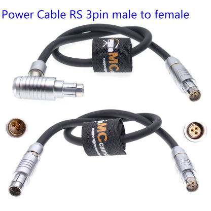 RS 3pin Male to Female Power Cable for ARRI CCM-1 Cmotion AMC-1,UMC-4 Wireless Follow Focus