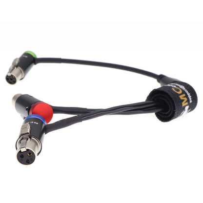 Low-Profile TA5F to TA3F Audio Cable for Wisycom Receiver for Zaxcom QRX200 for Lectrosonics SRc5P/SRb5P Receiver to Camera Mixer Recorder Audio-Y-Cable