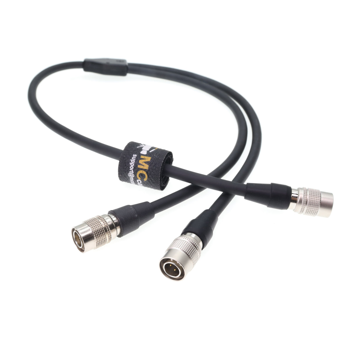 Hirose 4 Pin Male to Dual 4pin Male Power Y Splitter Cable for ZAXCOM, Sound Devices 688/644/788T, MixPre10ii