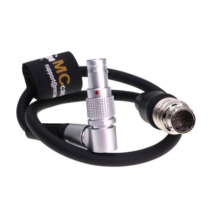0B 2 Pin to Right Angle Hirose 20 Pin Male Power Cable for Fujinon Cabrio Lens Zoom Control Cable