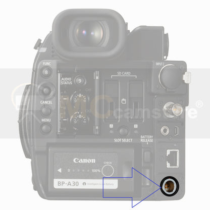 D-TAP to FGK 1B 4 Pin Female Power Coiled Cable for Canon C300 Mark II C200 Camera