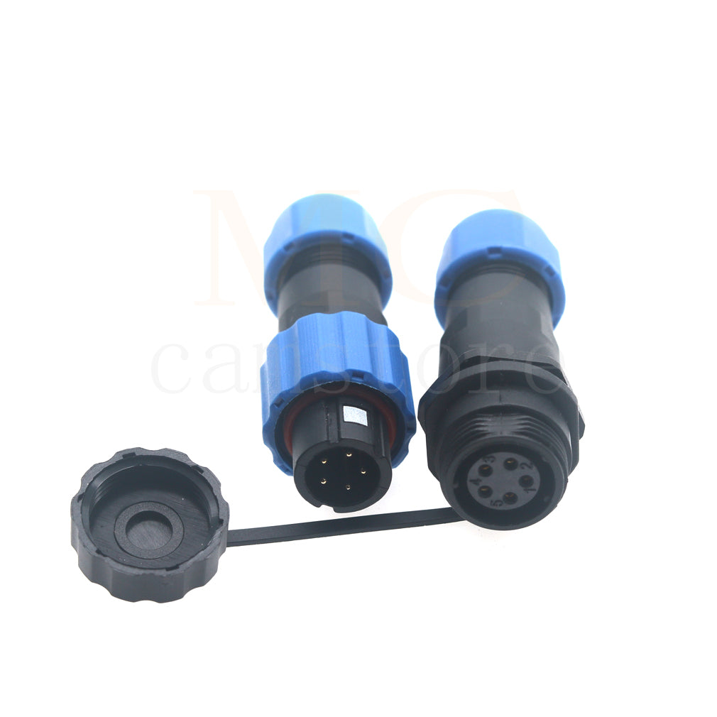 SD13 IP68 Waterproof Connector, 1 2 3 4 5 6 7 pin, Panel mount / Inline docking Aviation Power Connector