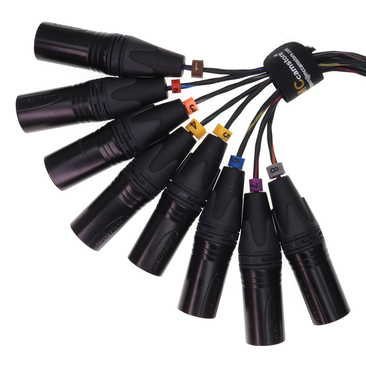 DB25 Male to 8 Channel XLR 3Pin Male Balanced Audio Cable for Canare MR202-8AT DB25 to NEUTRIK XLR 3 Pin Audio