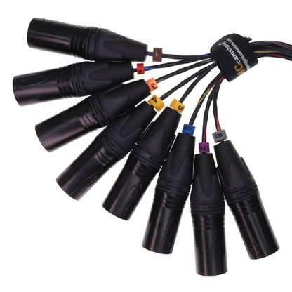 DB25 Male to 8 Channel XLR 3Pin Male Balanced Audio Cable for Canare MR202-8AT DB25 to NEUTRIK XLR 3 Pin Audio