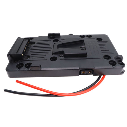 Back Pack Plate Adapter with D-tap Output for Sony V-Mount V-Lock Power External for DSLR Camcorder Video Light BMPCC SLR DSLR DV Camera Battery Adapter